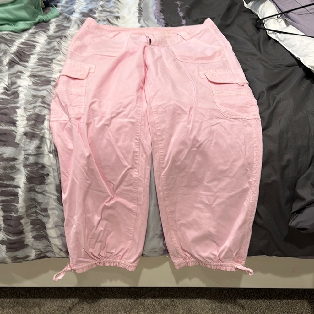 American Eagle Outfitters Light Pink Buttoned Pants